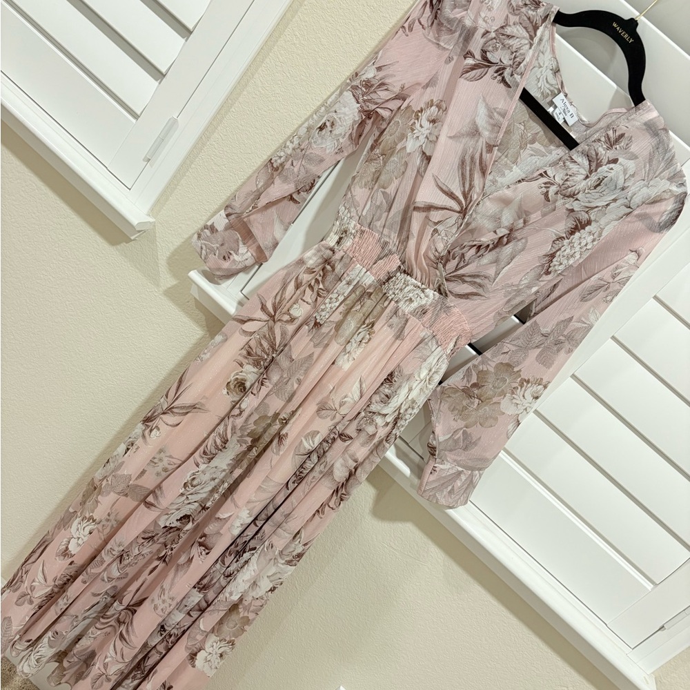 Floral Pink Maxi Dress